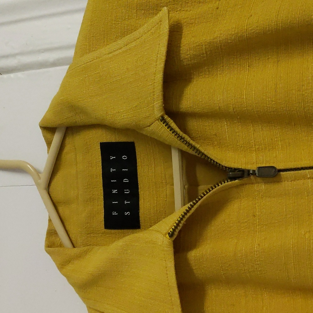Finity Studio Raw Silk Zip Up Jacket - image 2